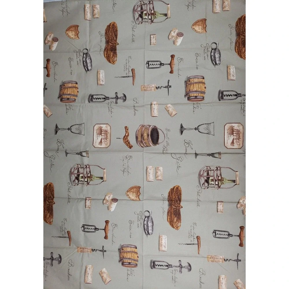 Vero France Tablecloth 60x100 Cotton Winery Green Rectangle Made in France